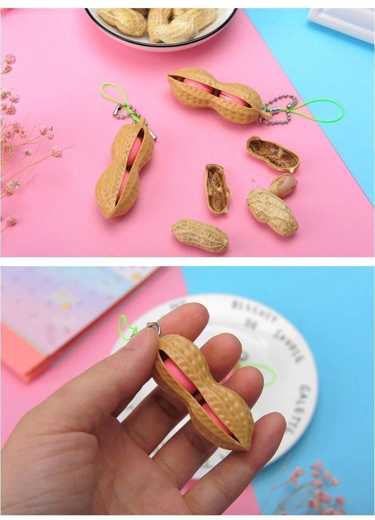 Pop-a-Bean Peanut Keychain โ photo 3