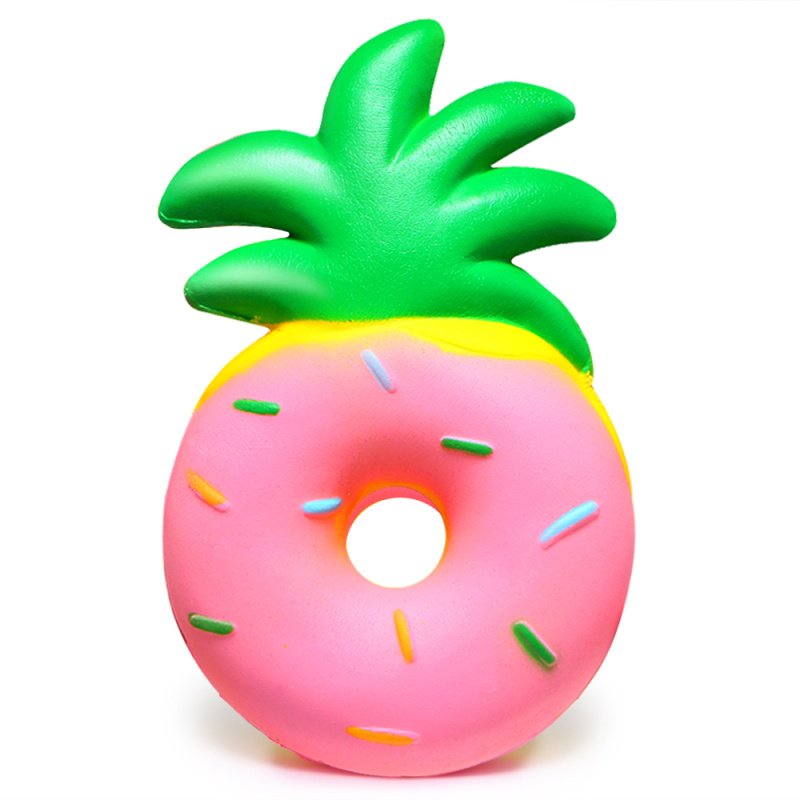 Pineapple Donut Squishy with Sprinkles, Slow Rise