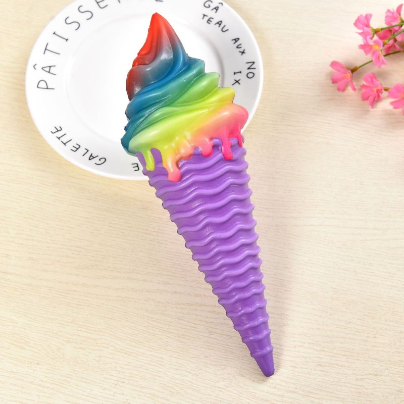 Rainbow Soft-Serve Ice Cream Cone Squishy โ photo 6