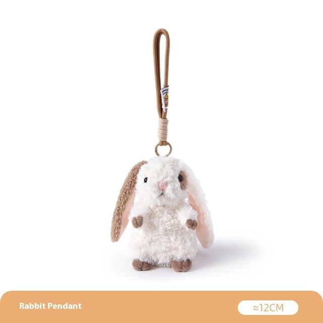 Fuzzy Lop Bunny Keychain Charm