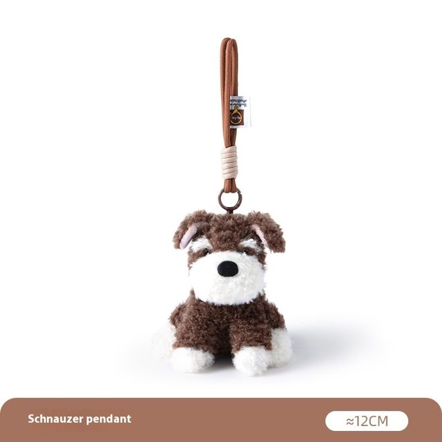 Scruffy Schnauzer Puppy Keychain Charm