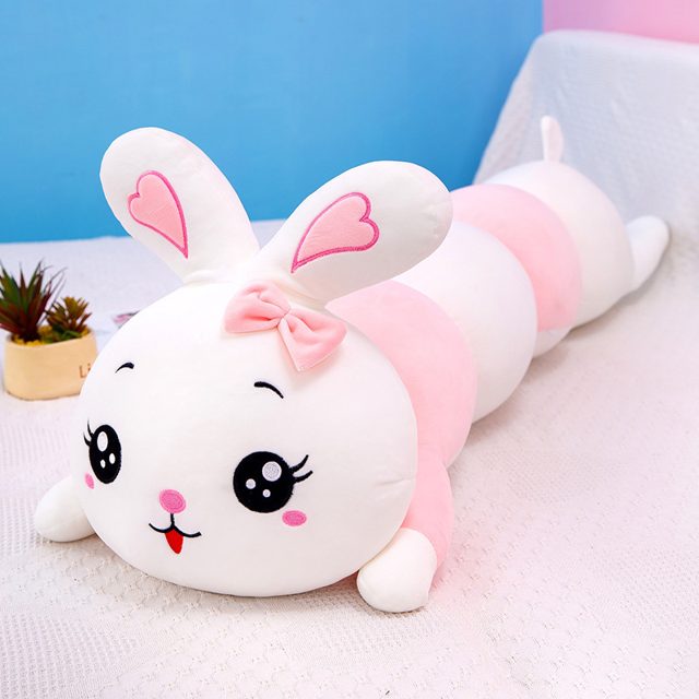 Heart-Eared Bunny Bolster Pillow Plush โ photo 2