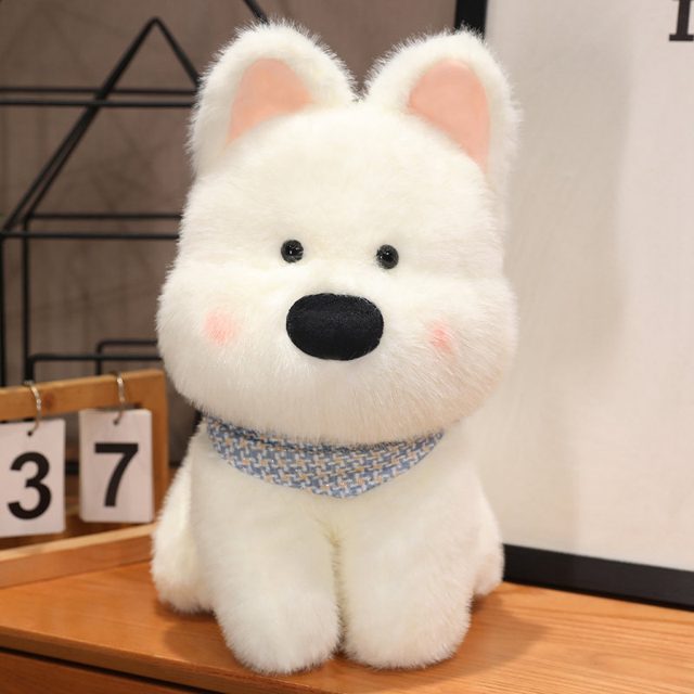 Fluffy White Puppy in a Bandana โ photo 3