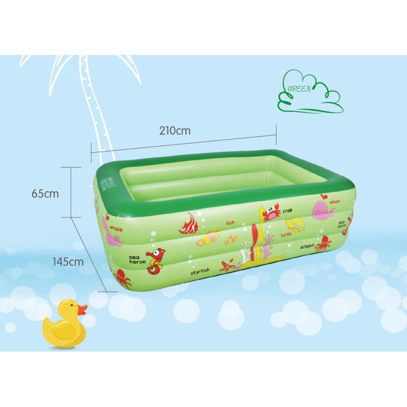 Kids Sea-Life Paddling Pool, Green