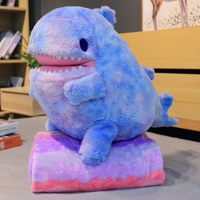 Tie-Dye Dino 2-in-1 Plush & Blanket โ photo 2