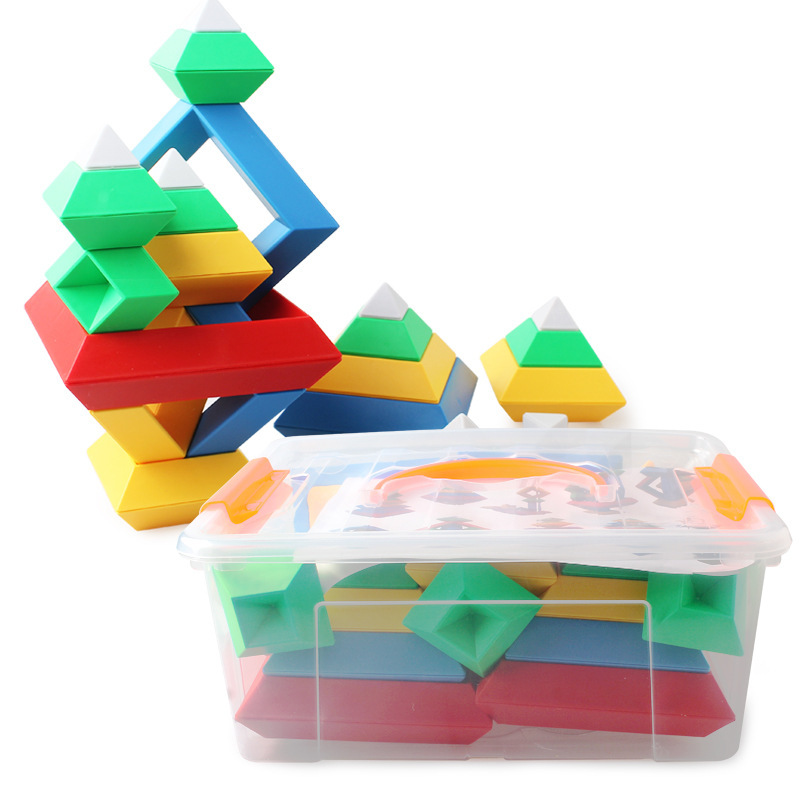 Rainbow Balancing Blocks Stacking Set in Jar โ photo 2