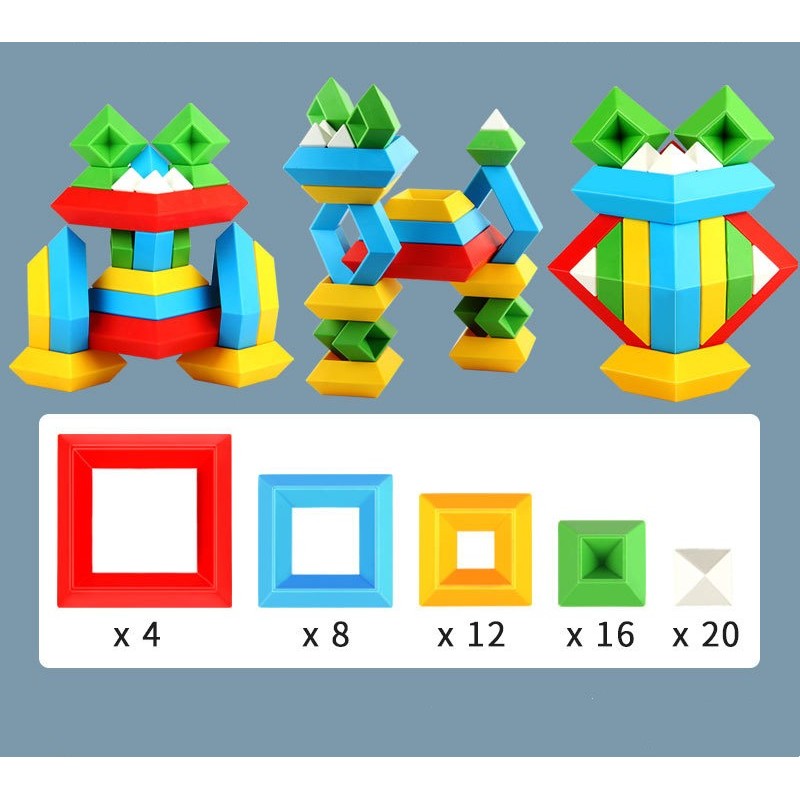 Rainbow Balancing Blocks Stacking Set in Jar โ photo 3