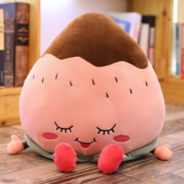Sleepy Peach Character Plush With Rosy Cheeks, 65cm