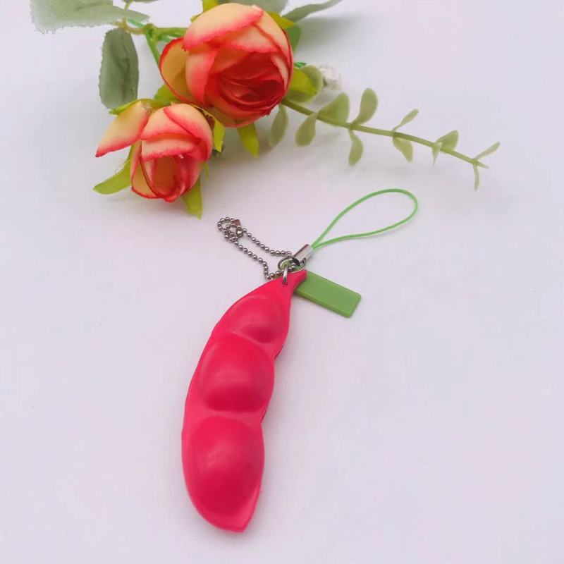 Squeeze-a-Bean Edamame Pea Pod Keychain โ photo 5