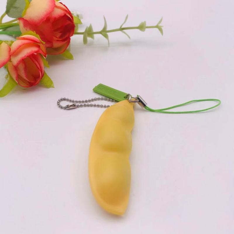 Squeeze-a-Bean Edamame Pea Pod Keychain โ photo 6
