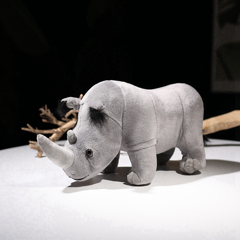 Lifelike Grey Rhino Plush โ photo 4
