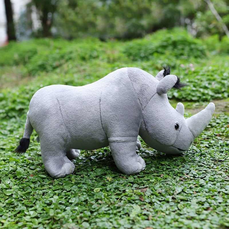 Lifelike Grey Rhino Plush โ photo 5