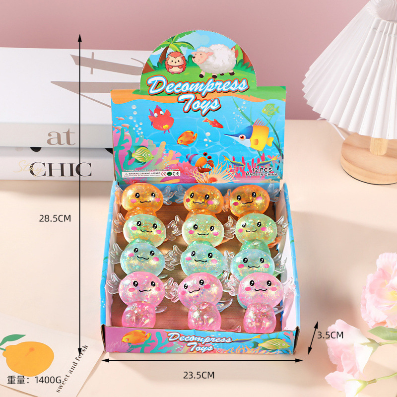 Glitter Axolotl Water-Bead Squishy Set โ photo 2