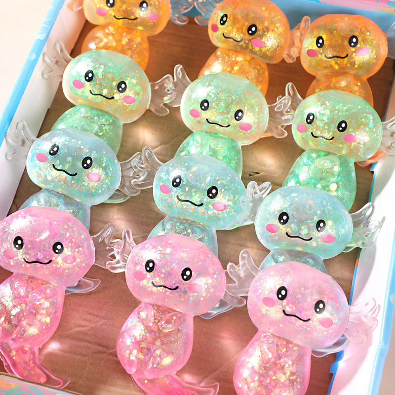 Glitter Axolotl Water-Bead Squishy Set โ photo 3