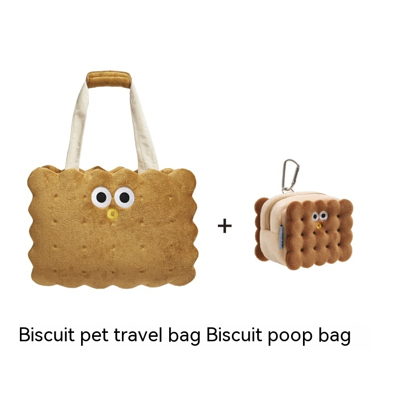 Sandwich Cookie Plush Tote Bag with Eyes โ photo 2