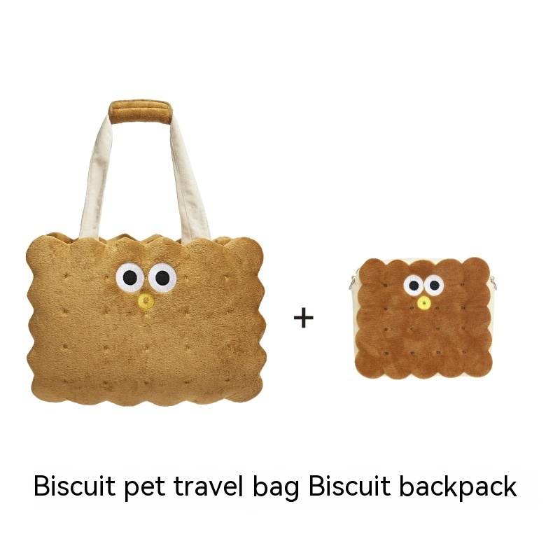 Sandwich Cookie Plush Tote Bag with Eyes โ photo 3