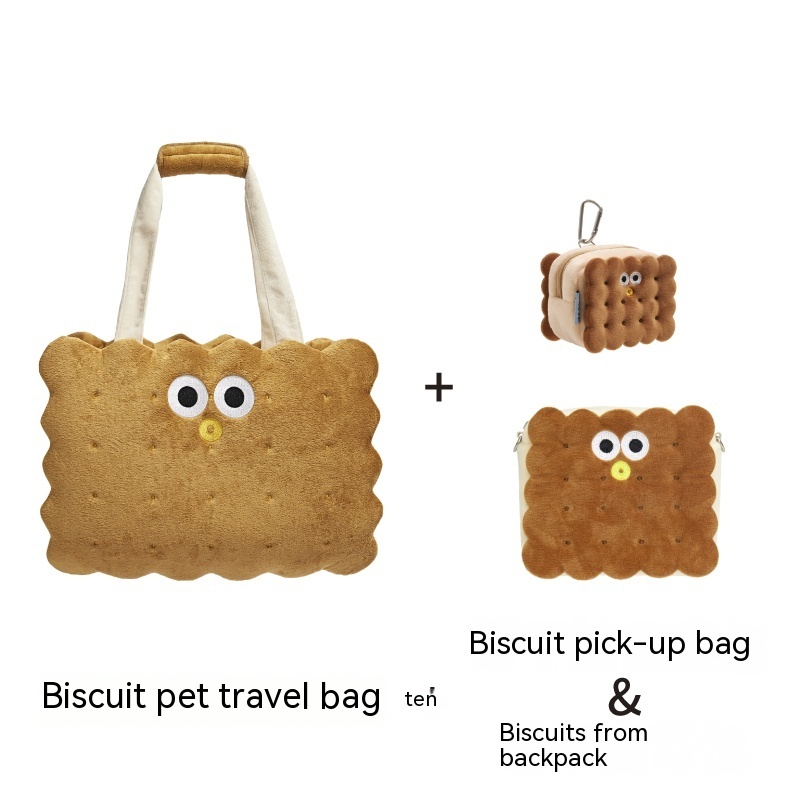 Sandwich Cookie Plush Tote Bag with Eyes โ photo 5