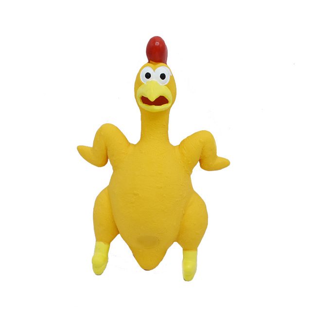 Screaming Rubber Chicken Squeeze Toy