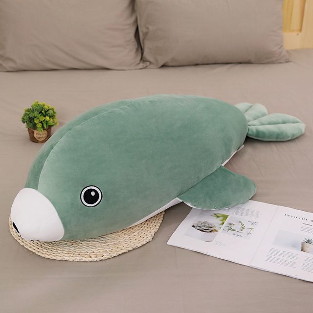 Green Dolphin Body Pillow Plush 80cm
