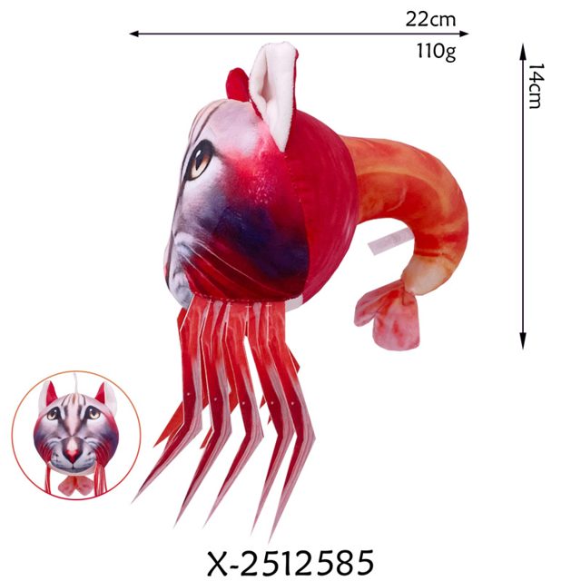 Cursed Shrimp-Cat Hybrid Meme Plush