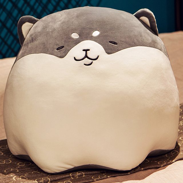 Chonky Grey Shiba Cushion Plush — photo 2