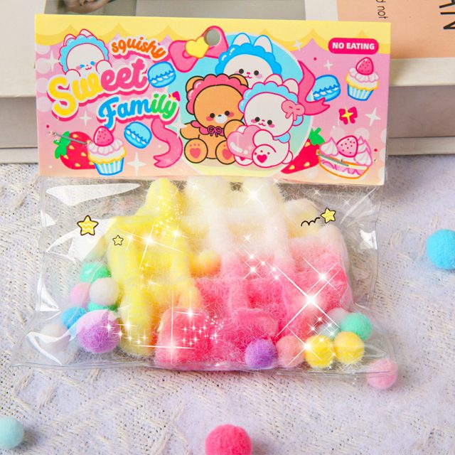 Sweet Family Rainbow Fuzzy Craft Bag