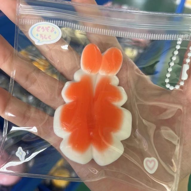 Orange Goldfish Jelly Squishy Charm