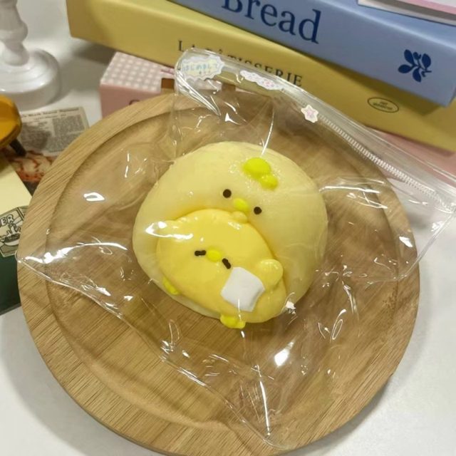 Sleepy Yellow Chick Bun Squishy
