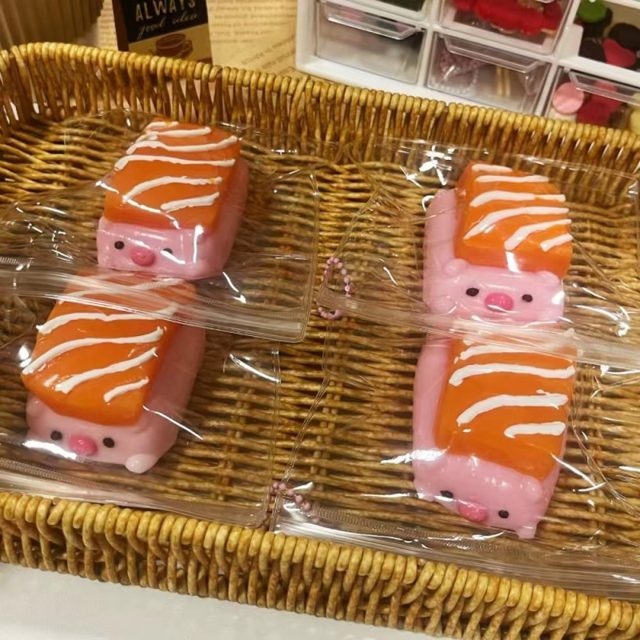 Piggy Salmon Sushi Squishy