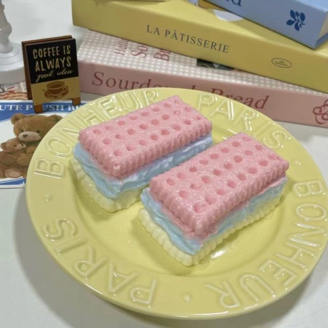 Pink Cream Sandwich Cookie Squishy