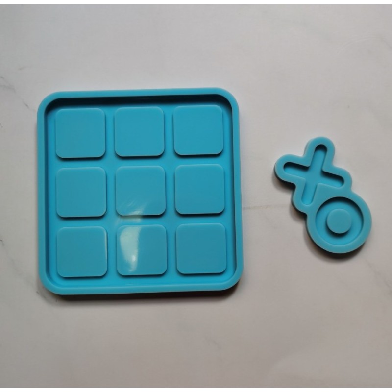 Tic-Tac-Toe Board Silicone Resin Mold Set