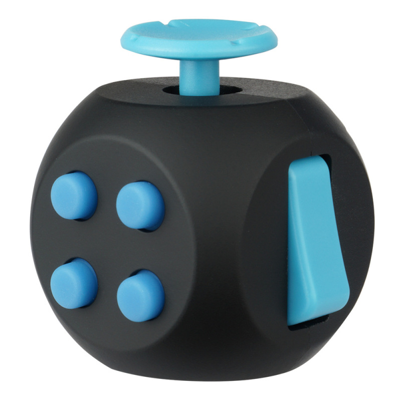 Black Fidget Cube with Spinner Dial — photo 2