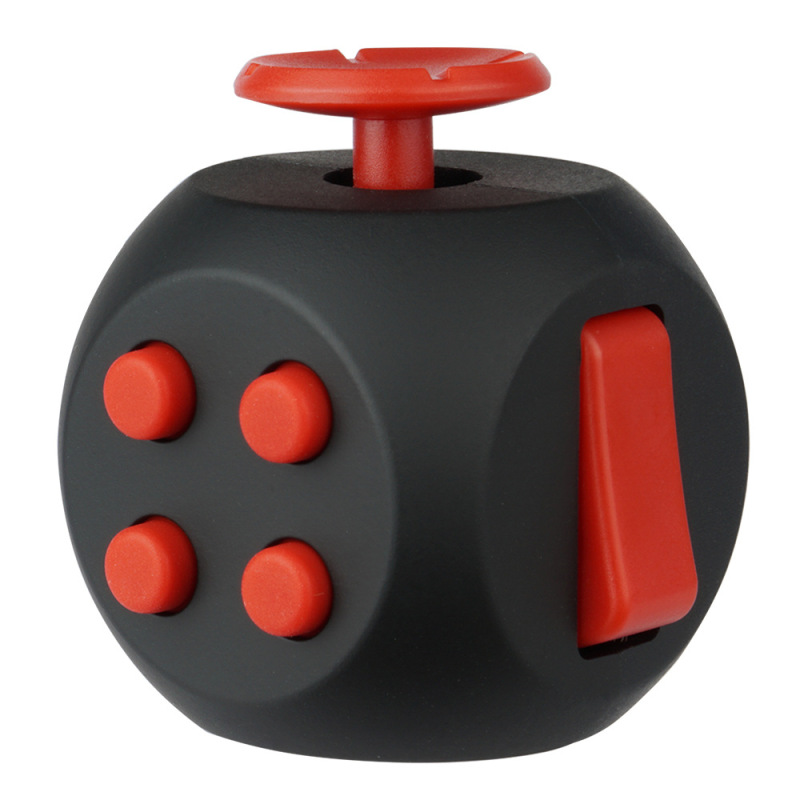Black Fidget Cube with Spinner Dial — photo 3