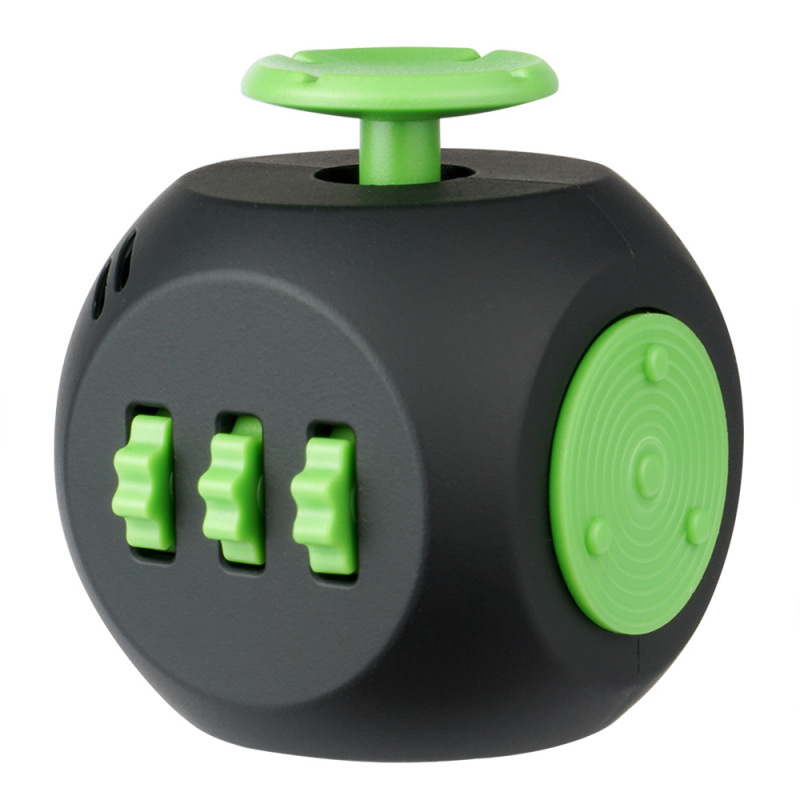 Black Fidget Cube with Spinner Dial — photo 4
