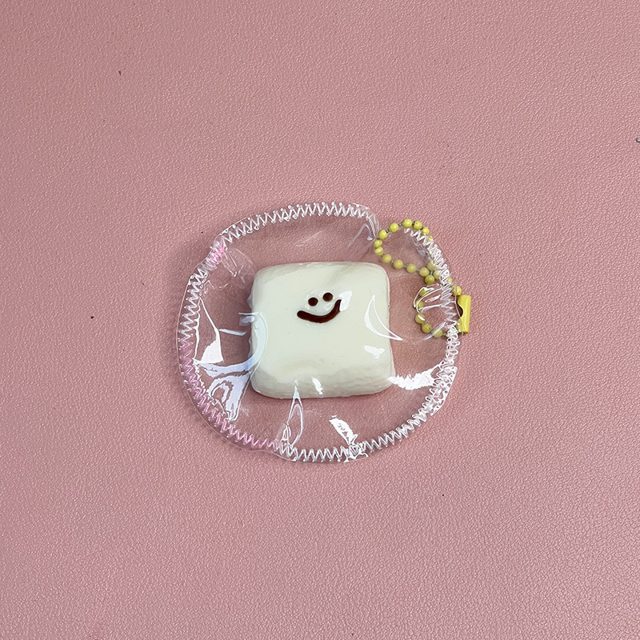 Smiley Marshmallow Squishy Bag Charm