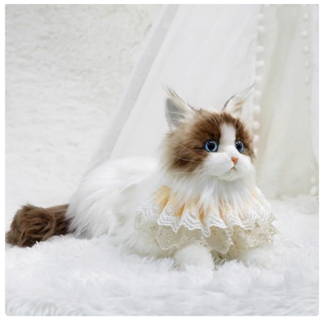 Lace-Collar Ragdoll Cat Plush