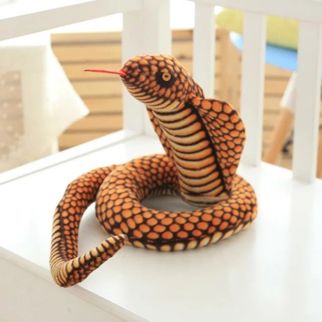 Realistic Blue Cobra Snake Plush โ photo 4