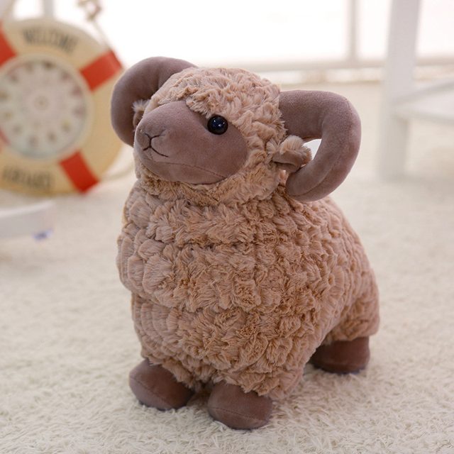 Curly-Horn Baby Goat Plush (45cm) โ photo 6