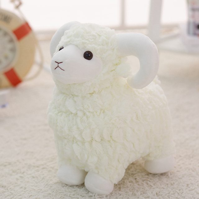 Curly-Horn Baby Goat Plush (45cm)
