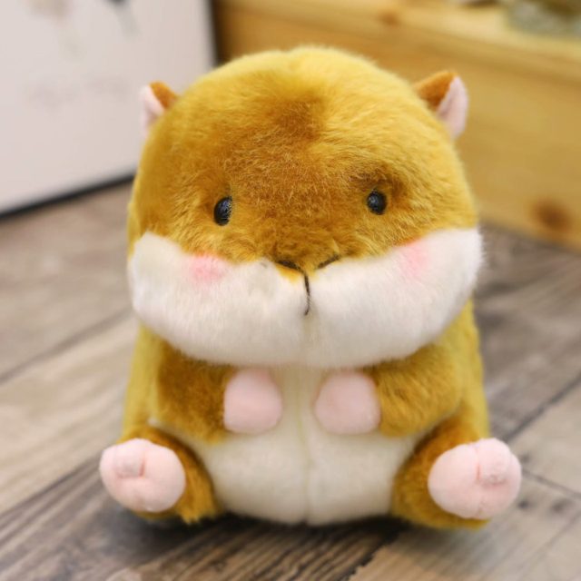 Chubby Brown Hamster Plush, 18cm