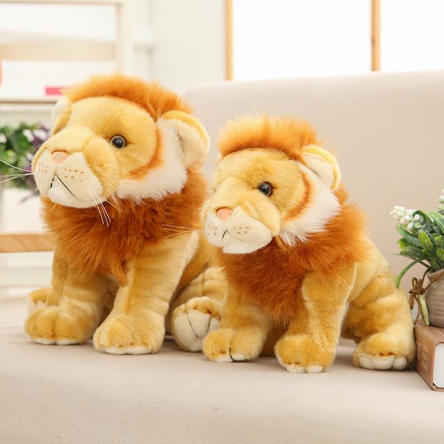 Realistic Lion Cub Plush (20 cm)