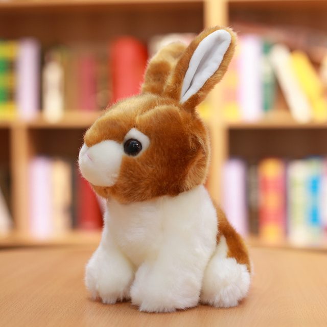 Sitting Grey & White Bunny Plush โ photo 5