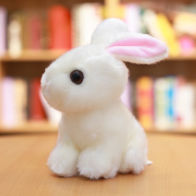 Sitting Grey & White Bunny Plush โ photo 6