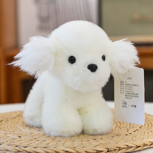 Powder-Puff White Bichon Puppy Plush