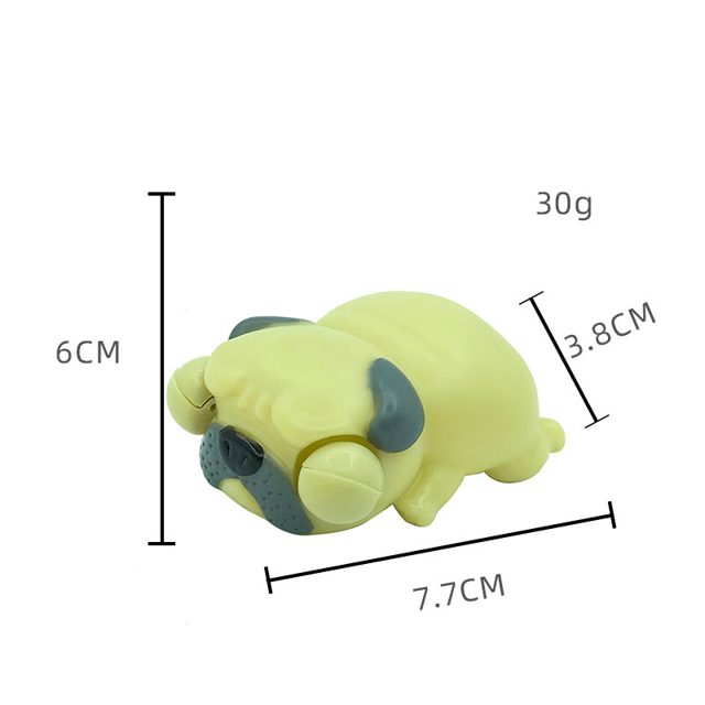 Pop-Eye Sleepy Pug Squeeze Toy (Cream)