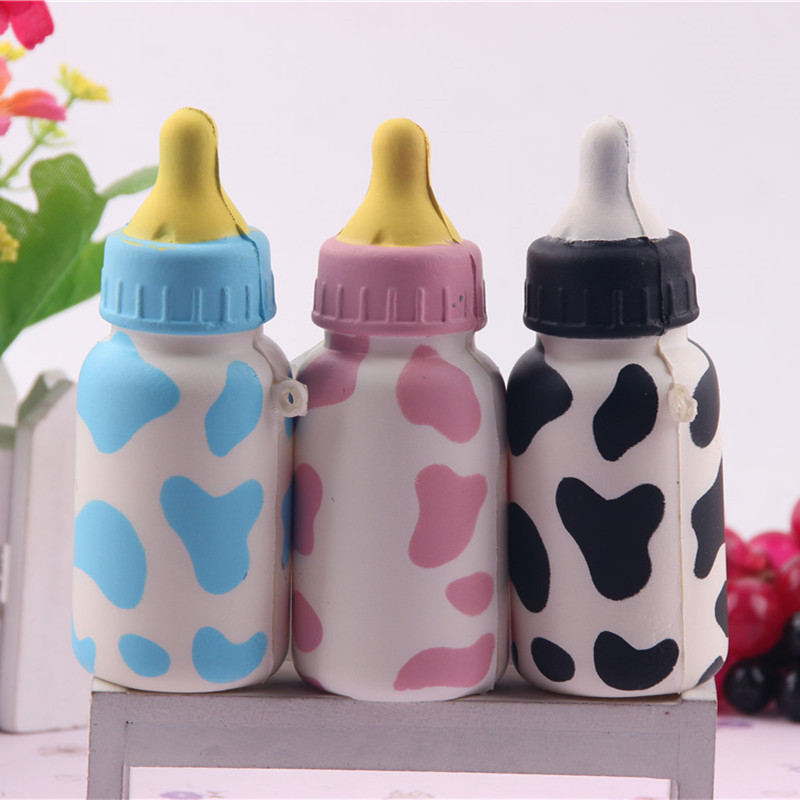 Cow-Print Baby Bottle Squishy