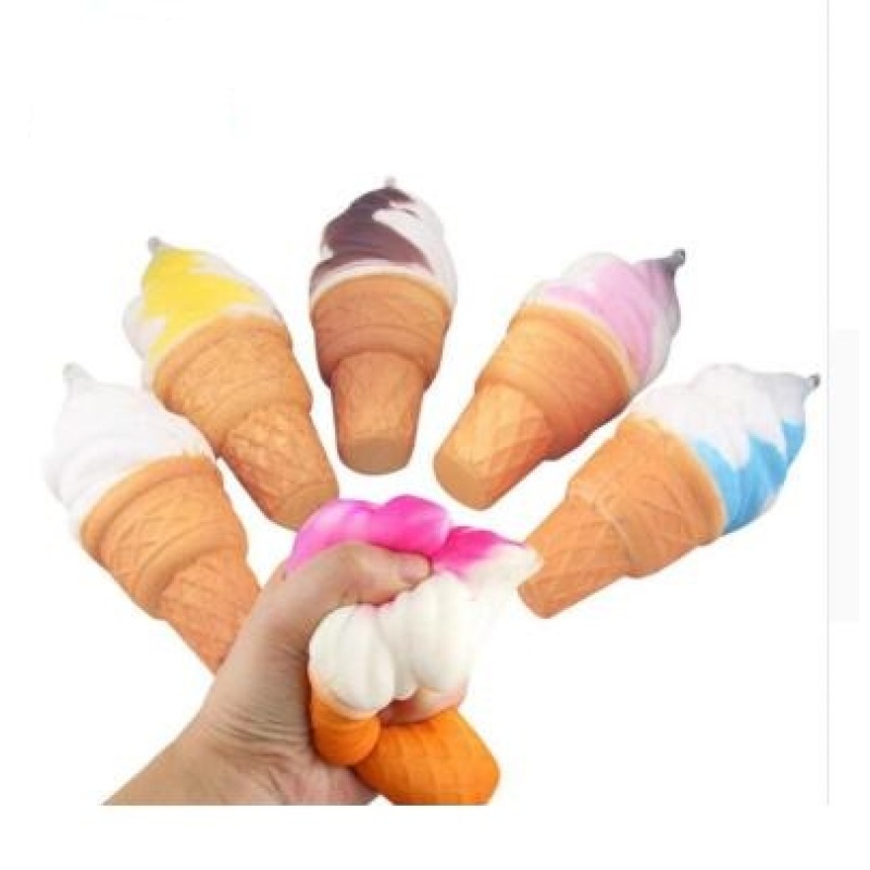 Ice Cream Cone Slow-Rise Squishy Keychain