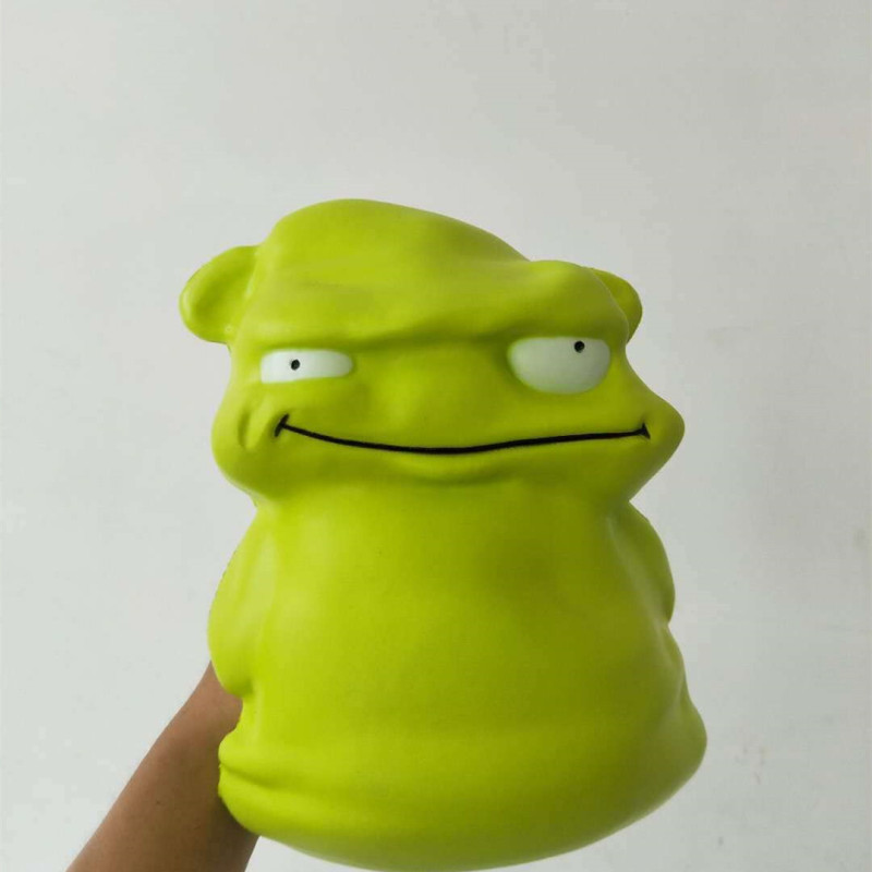Grumpy Green Blob Monster Squishy, Slow Rise