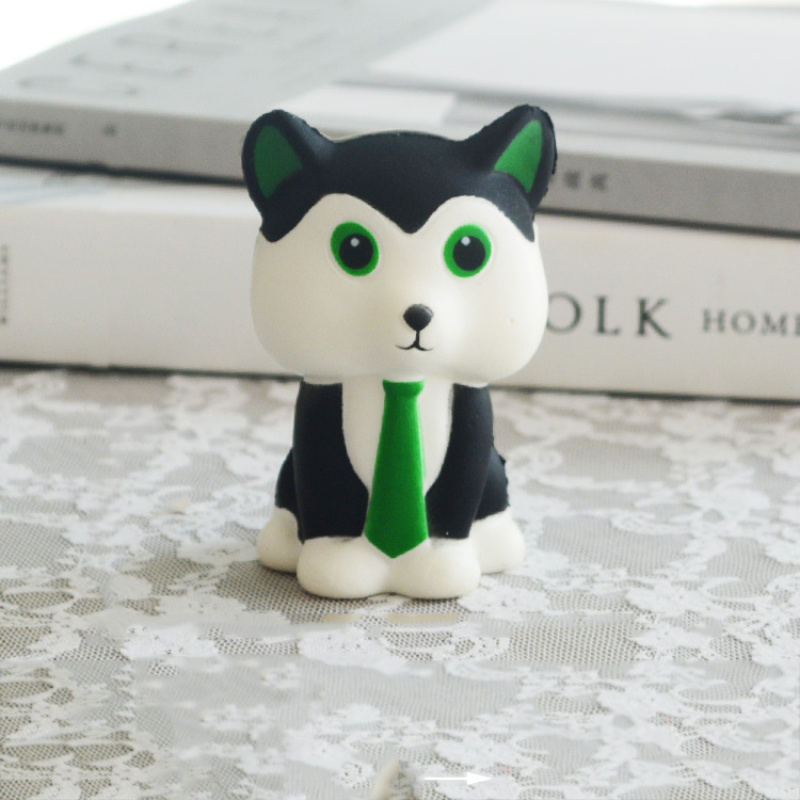 Husky Puppy in a Tie Slow-Rise Squishy