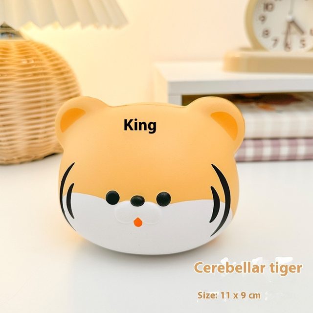 Round Tiger Cub Slow-Rise Squishy